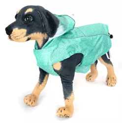 Ciepły płaszcz przeciwdeszczowy S 25 cm z kapturem dwuwarstwowy - 8719138069439