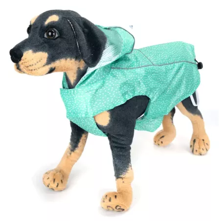 Ciepły płaszcz przeciwdeszczowy S 25 cm z kapturem dwuwarstwowy - 8719138069439