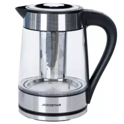 Szklany czajnik elektryczny JOHN 2200 W 1.7L z regulacją temperatury - 8433325408381