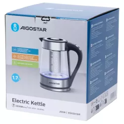 Szklany czajnik elektryczny JOHN 2200 W 1.7L z regulacją temperatury - 8433325408381