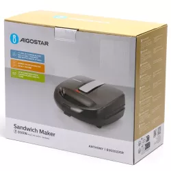 Opiekacz do kanapek gofrów ANTHONY o mocy 800 W z 3 zestawami płytek - 8433325411916