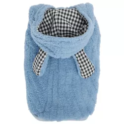 Płaszcz zimowy S 25 cm dla psa z kapturem miękki ciepły puszysty - 8719138065547