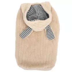 Płaszcz zimowy S 25 cm dla psa z kapturem miękki ciepły puszysty - 8719138065547