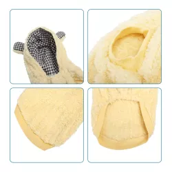 Płaszcz zimowy S 25 cm dla psa z kapturem miękki ciepły puszysty - 8719138065547