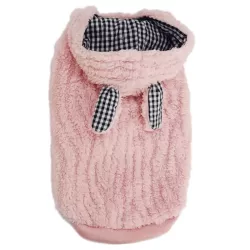 Płaszcz zimowy M 30 cm dla psa z kapturem miękki ciepły puszysty - 8719138065554