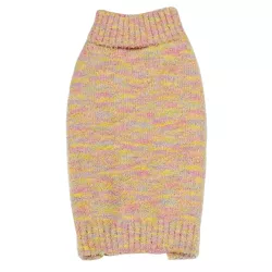 Kolorowy sweterek M 30 cm dla psa z plecionym wzorem miękki i wygodny - 8719138064953