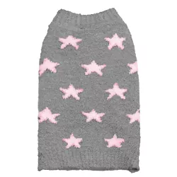 Sweter dla psa XS 20 cm żakardowy w gwiazdki miękki ciepły i wygodny - 8719138065233