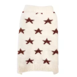 Sweter dla psa M 30 cm żakardowy w gwiazdki miękki ciepły i wygodny - 8719138065257