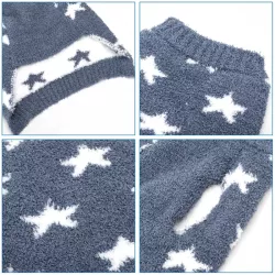 Sweter dla psa M 30 cm żakardowy w gwiazdki miękki ciepły i wygodny - 8719138065257