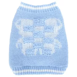 Sweter dla psa XS 20 cm żakardowy z misiem miękki ciepły i wygodny - 8719138065356