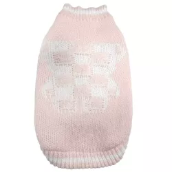 Sweter dla psa XS 20 cm żakardowy z misiem miękki ciepły i wygodny - 8719138065356