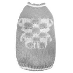 Sweter dla psa XS 20 cm żakardowy z misiem miękki ciepły i wygodny - 8719138065356