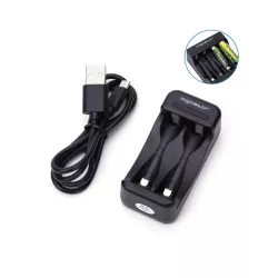 Ładowarka do akumulatorków od 1 do 2 ogniw AA/AAA zasilana z USB - 8433325201968