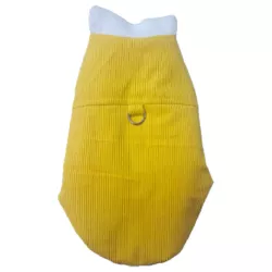 Płaszcz dla psa XS 20 cm sztruksowy w jednolitym kolorze z klamrą - 8719138065899