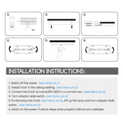 LED Dwuprzewodowe światło szynowe białe  10W - 8433325202194