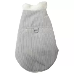 Płaszcz dla psa XXL 45 cm sztruksowy w jednolitym kolorze z klamrą - 8719138066148