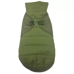 Płaszcz dla psa XXL 45 cm pikowany w jednolitym kolorze z klamrą - 8719138066940