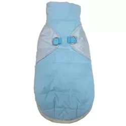 Płaszcz dla psa XXL 45 cm pikowany w jednolitym kolorze z klamrą - 8719138066940