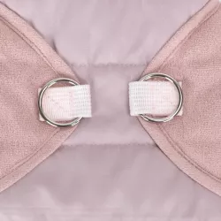 Płaszcz dla psa XXL 45 cm pikowany w jednolitym kolorze z klamrą - 8719138066940