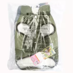 Płaszcz dla psa XXL 45 cm pikowany w jednolitym kolorze z klamrą - 8719138066940