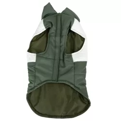 Płaszcz dla psa S 25 cm pikowany w jednolitym kolorze z białą wstawka - 8719138069231