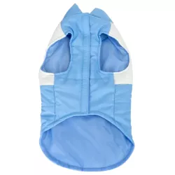 Płaszcz dla psa S 25 cm pikowany w jednolitym kolorze z białą wstawka - 8719138069231