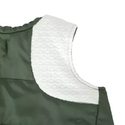 Płaszcz dla psa S 25 cm pikowany w jednolitym kolorze z białą wstawka - 8719138069231