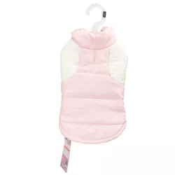 Płaszcz dla psa S 25 cm pikowany w jednolitym kolorze z białą wstawka - 8719138069231