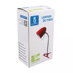 Lampa biurkowa z klipsem bez źródła światła Czerwona E27 - 8433325182304