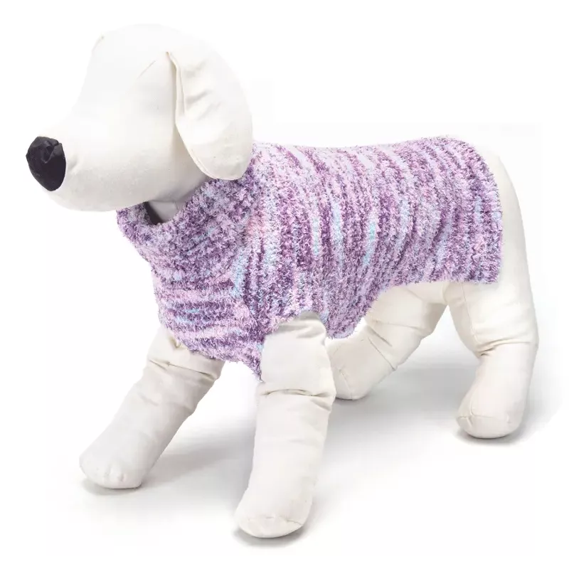 Kolorowy sweterek L 35 cm dla psa z plecionym wzorem miękki i wygodny - 8719138064977