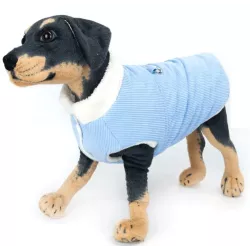 Płaszcz dla psa XL 40 cm sztruksowy w jednolitym kolorze z klamrą