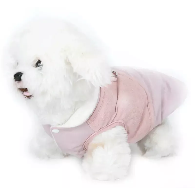 Płaszcz dla psa XXL 45 cm pikowany w jednolitym kolorze z klamrą - 8719138066940