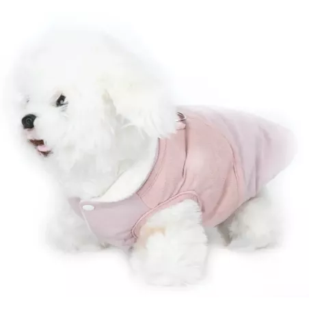 Płaszcz dla psa XXL 45 cm pikowany w jednolitym kolorze z klamrą - 8719138066940