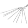 Lampki sople 8x30cm świąteczne meteory led padający śnieg ciepłe ip44 - 8433325366285