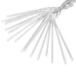 Lampki sople 16x30cm świąteczne meteory led padający śnieg ciepłe ip44 - 8433325366315