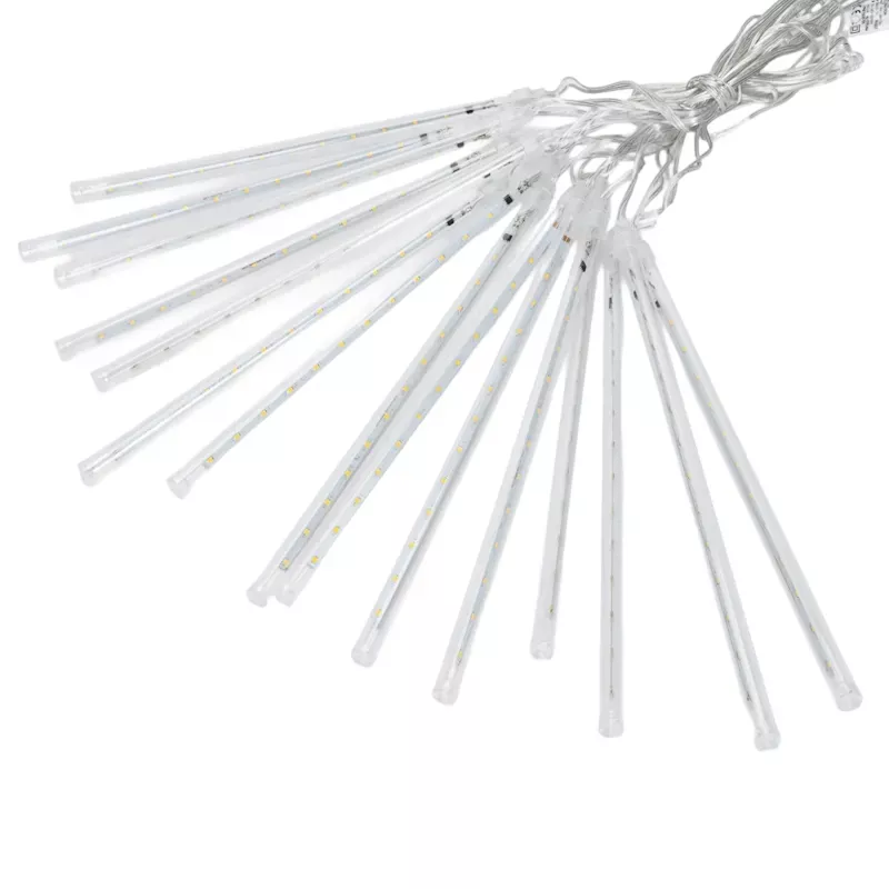 Lampki sople 16x30cm świąteczne meteory led padający śnieg ciepłe ip44 - 8433325366315