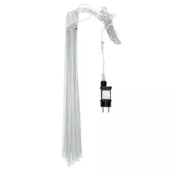 Lampki sople 8x50cm świąteczne meteory led padający śnieg ciepłe ip44 - 8433325366346