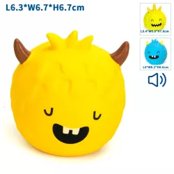 Rogaty diabełek gumowa zabawka dla psa gryzak z dźwiękiem około 6cm-8719138214594