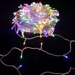 Sznur 30mb 600led kolorowych lampek choinkowych Ip44 z zasilaczem - 8433325002428