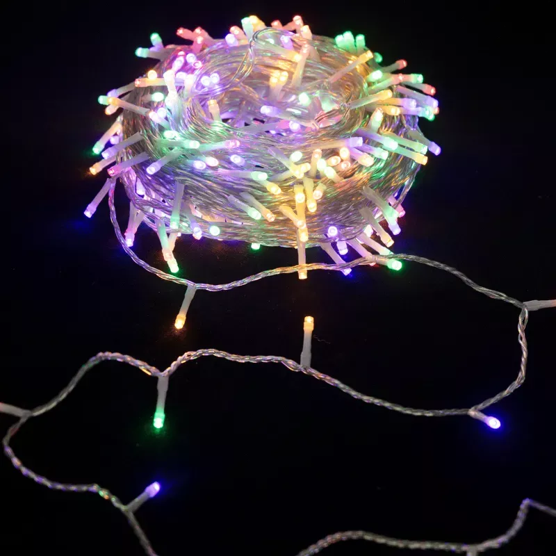 Sznur 30mb 600led kolorowych lampek choinkowych Ip44 z zasilaczem - 8433325002428