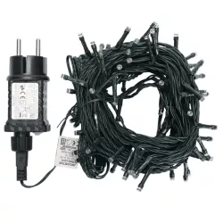 Sznur 10mb 100 led kolorowych lampek choinkowych led Ip44 z zasilaczem - 8433325002817