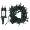 Sznur 10mb 100 led kolorowych lampek choinkowych led Ip44 z zasilaczem - 8433325002817