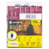Sznur 7.5mb 150led ciepłych lampek choinkowych led Ip44 z zasilaczem - 8433325380861