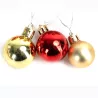 Lampki choinkowe na 3 baterie AA duże i małe bombki złote i czerwone - 8433325413668