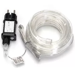 Wąż led 5mb kolorowy sznur 100 led RGBY Φ10mm z zasilaczem 8 funkcji - 8433325003104