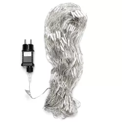 Siatka 300 led 4.5x1.5m biała zimna kurtyna zewnętrzna niskonapięciowa - 8433325382407