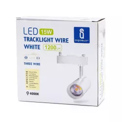 LED Trójprzewodowe światło szynowe białe 15W - 8433325202262