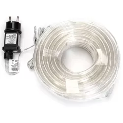 Wąż led 10mb sznur 200 led ciepłych led Φ10mm z zasilaczem 8 funkcji - 8433325003036