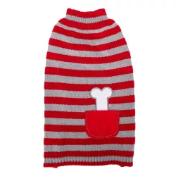 Sweter dla psa XL 40 cm w kontrastowe paski miękki ciepły i wygodny - 8719138064137