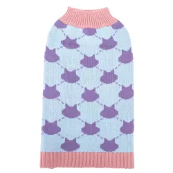 Sweter dla psa S 25 cm żakardowy w ciapki miękki ciepły i wygodny - 8719138064182